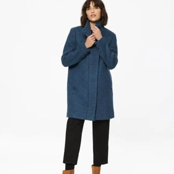 NWT Marc New York Verda Slim Wool-Blend Coat Blue XL - Picture 8 of 8